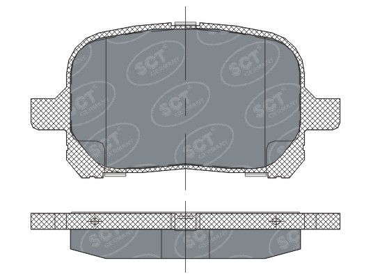 SCT GERMANY Комплект тормозных колодок, дисковый тормоз SP 274 PR